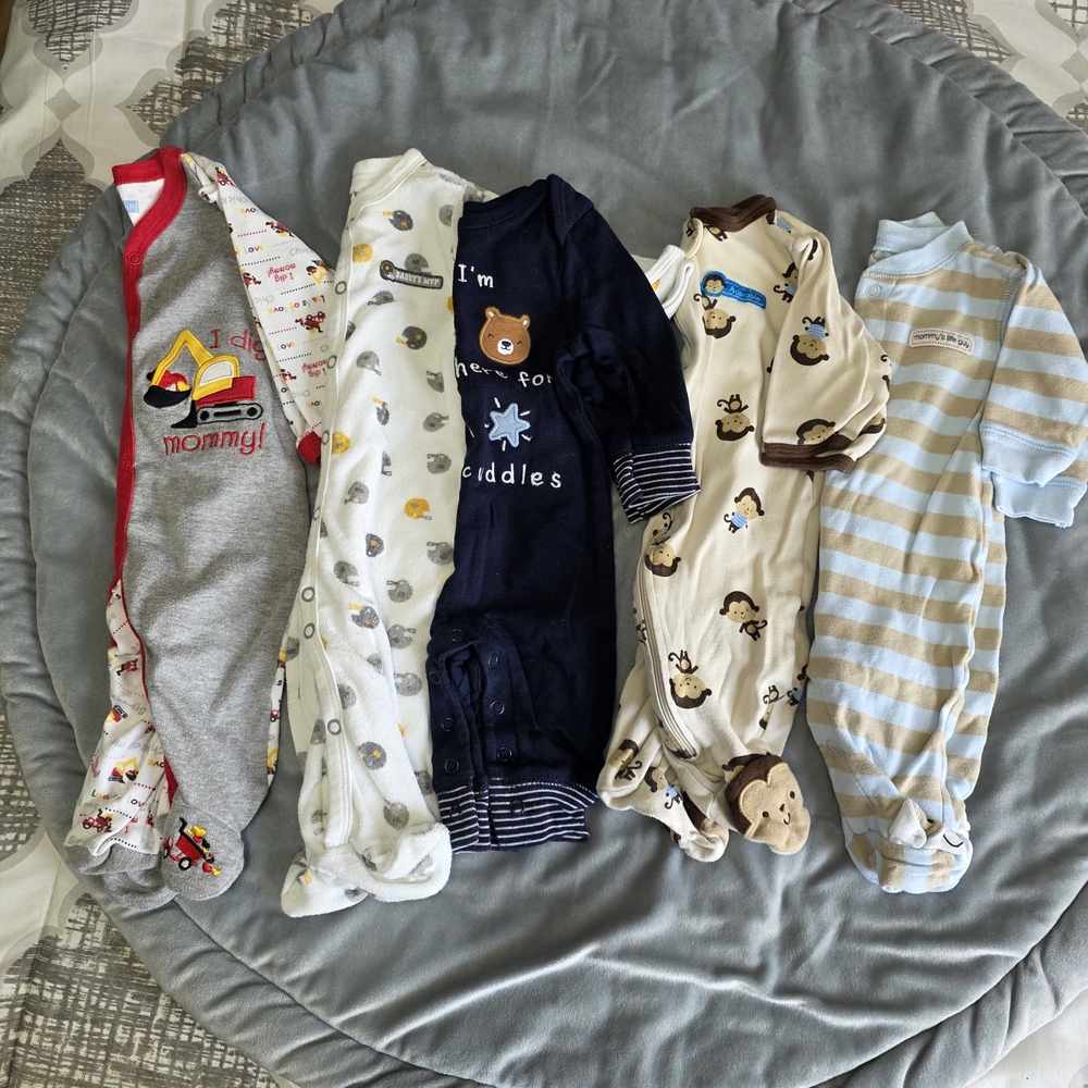 5 Piece- Baby One-Piece Footies
